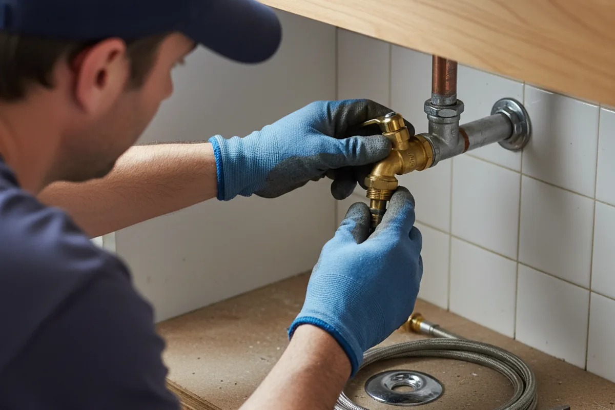 Shutoff valve and fitting work during Emergency Plumbing in Osburn